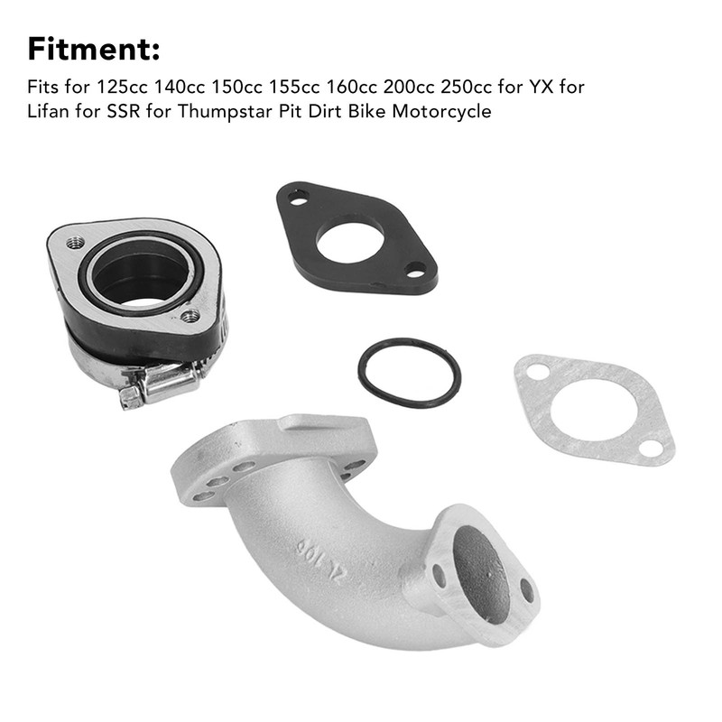 Carb Intake Manifold Pipe Kit 26mm‑28mm Adapter Spacer Kit for