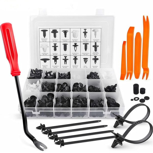 456PCS Car Push Retainer Clips Body Trim Clips, Bumper Retainer