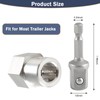Upgraded Stainless Steel Top Wind Trailer Jack Crank Handle Cordless