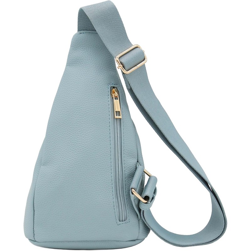 FashionPuzzle - Bolso bandolera de piel sintética ligera y suave,