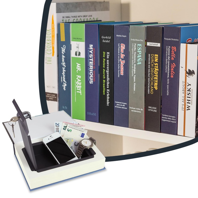 HMF 80905 Book Safe Cash Box Real Paper Pages, Brazil,