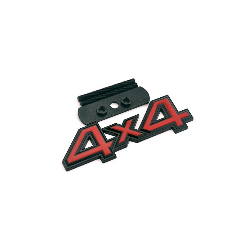 Garage-SixtySix Grille Emblem 4x4 Black Red