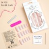 Virellay 24 Stück Künstliche Nägel Kurz, Einfarbig Square Nails zum