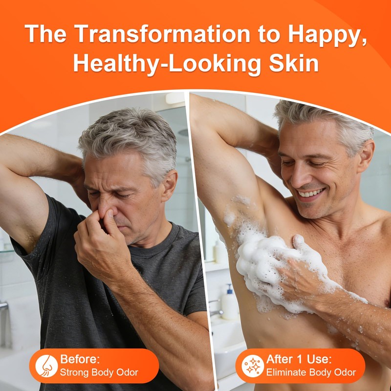 YAFUSIPE Persimmon Soap Bar for Body Odor Control, 7.06OZ/200G Natural