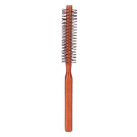 Yosoo Health Gear Round Styling Hair Brush, Curler, Small Wooden Unisex Brush with Boar Bristles, Portable with Handle, Mini Round Roller for Blow Drying