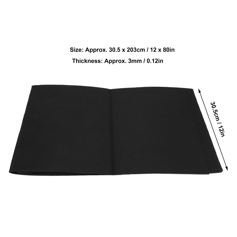 Planter Liner Roll 12x80in Black Felt Breathable Excellent Water Retention