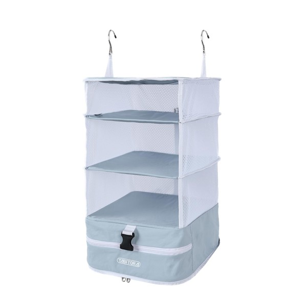 TABITORA Portable Hanging Travel Shelves Bag Packing Cube Organizer Suitcase
