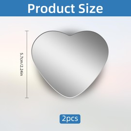 2 Pcs Heart Shaped Blind Spot Mirrors for Cars – Convex Wide Angle Rear View Mirror, Universal Stick-On Side Mirrors with Adjustable Angle, Cute Car Decor for Enhanced Safety – Fits Cars, SUVs, Trucks