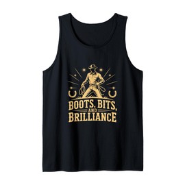 Boots Bits and Brilliance Western Cowboy Roping Tank Top