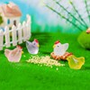 16Pcs Mini Luminous Resin Chicken,Miniature Chicken Figurines,Cute Chicken Ornaments,Glow in