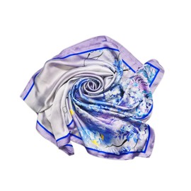 HURESON Scarves for Women Lightweight Scarf Soft Pashmina Shawl Floral Sunscreen Shawls and Wraps (Purple)