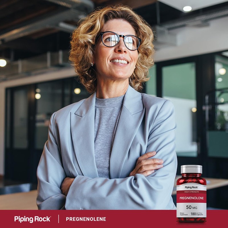 Piping Rock Pregnenolone 50 mg | 180 Capsules | Hormone