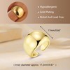 ALEXCRAFT Gold Rings For Men Women, 14K Goldplated Chunky Thick