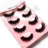 8Pairs Wispy Mink Lashes Fluffy Eye Lashes Natural Look 5D