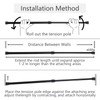 Cupboard Bars Tension Rods, 6 Pack Spring Loaded Curtain Rods