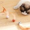 Bouncy Balls for Cats,3 Pack Feather Interactive Cat Ball,Cat Feather