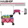HAUSHOF Folding Wagon Cart Heavy Duty Utility Collapsible Wagon Garden