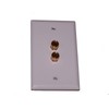 HdtvHookup Speaker Wall Plate 2 Terminal Binding Post Easy Install