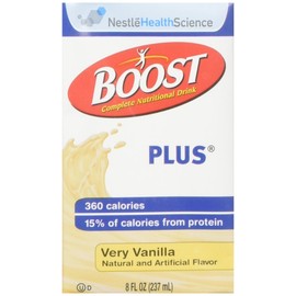 Nestle 4390093138 Boost Plus Very Vanilla 8oz Brikpaks 27/Case