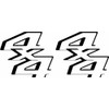 Vinylmark LLC Replacement 4x4 Decals (Black) - 2011 to 2012