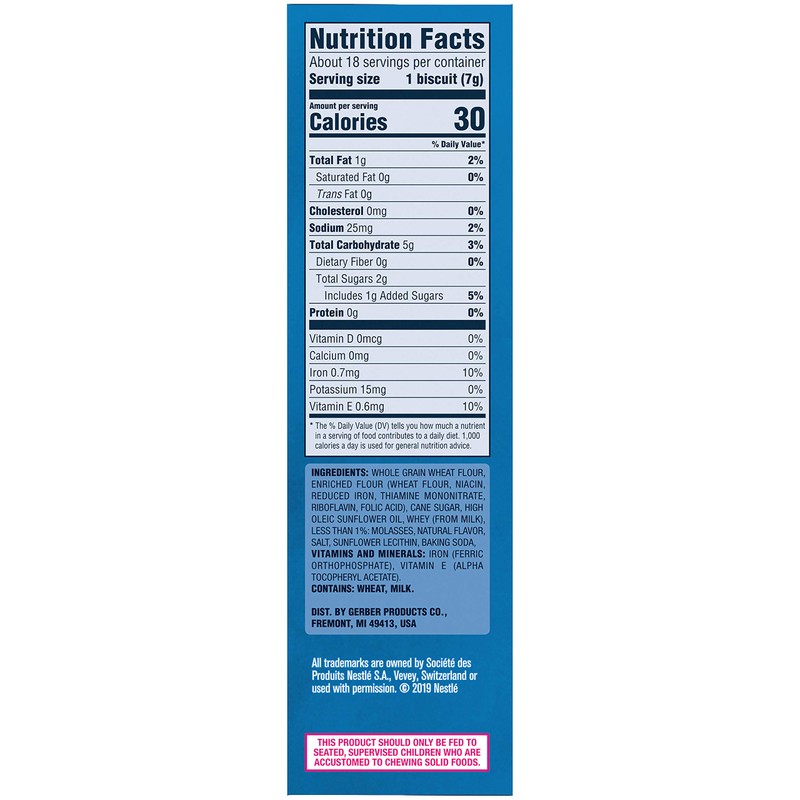 Gerber Lil Biscuits, Baked with Whole Grains, Non-GMO & No