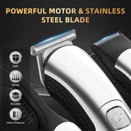 ritarga Beard Trimmer for Men, Electric Razor, for Mustache Body Nose Ear Hair Facial,Cordless Hair Clippers with Travel Bag for Blade Storage