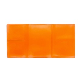 Protective Cover for Hunting Passport Model Orange Plain Colour with 3 Flaps for Hunters Documents Foam PVC Made in France in the Department of du Department, orange, Contemporary