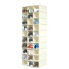 coastal rose Hanging Shoe Organizer for Closet, 30 Sections Hanging