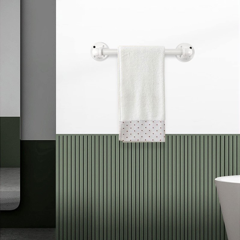LINKPIPES Pipe Towel Bar Wall Mounted Industrial Towel Rack Holder