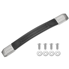 PATIKIL 8.32 Inches Luggage Handle Replacement, Plastic Pull Handle Grip with Washers and Screws for Luggage Toolbox Storage Box Case Repair - 9Pcs (Black)