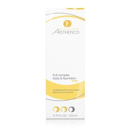 AESTHETICO Fruit Complex Body & Face Lotion - Skin Smoothing Fruit Acid Cream for Acne, for Face and Body with Frankincense and Hyaluron, 200 ml