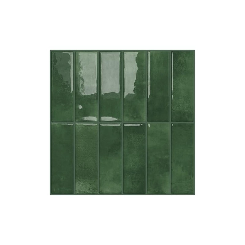 DEWOO Peel and Stick Subway Backsplash Green Kitchen Bathroom Rectangle