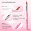 MelodySusie Juego de 3 Pinceles para Uñas Acrílicas (Tallas 8,