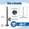ANCHOREASE #8×2″ Sheet Metal Screws 100Pcs, 410 Stainless Steel Self