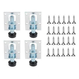 bowarepro Pack of 4 Furniture Leg Levelers for Shelves Cabinets Workbench, Stainless Steel Heavy Duty Furniture Leveling Feet for Furniture Table Cabinets Workbench Shelves, 25 mm Adjustable (6 cm)