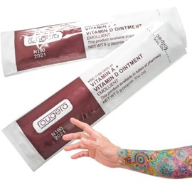 100 Crema Ungüentos Tatuaje Vitamina A y D Gel Reparador Cicatrices Antiinflamatorio Promueve la Curación de la Piel para Microblading/permanente Labi