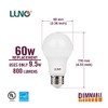 LUNO A19 Dimmable LED Bulb, 9.5W (60W Equivalent), 800 Lumens,