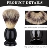 7Pcs Men Shaving Brushes Wood Handle, Professional Salon Tools Hand
