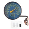 4 Inch Brass Outdoor Thermometer - Analog Temperature Gauge for