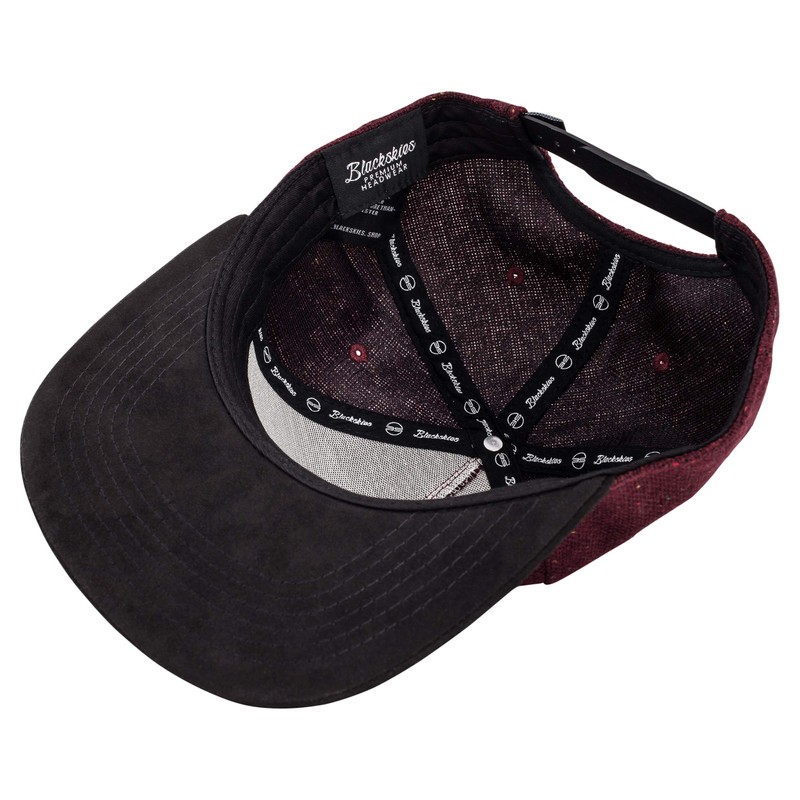 Blackskies Snapback cap, black, brown, grey wool screen, unisex premium