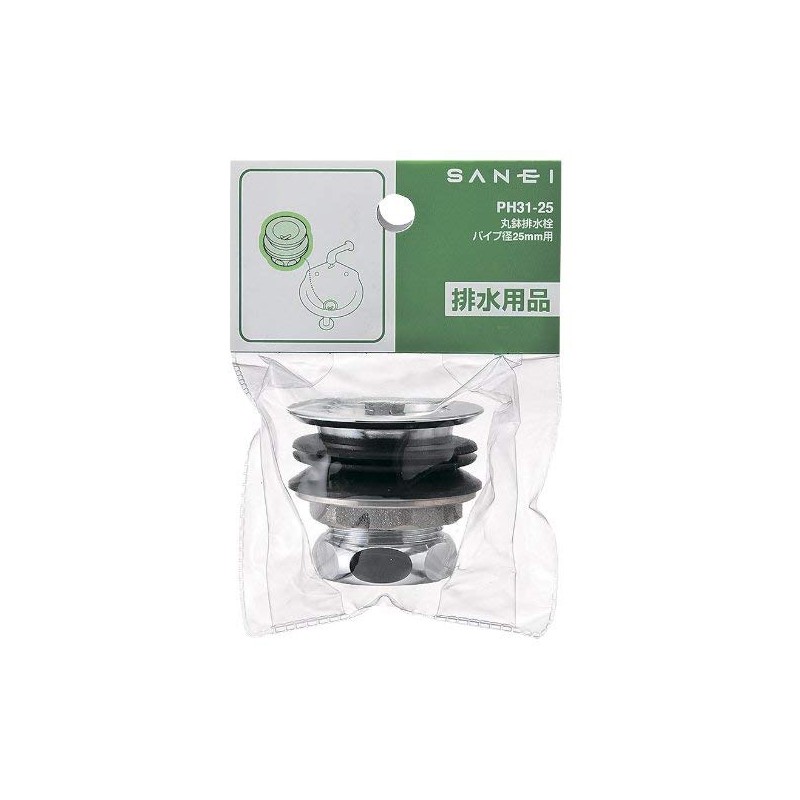 SANEI PH31-25 Bathroom Drain Part, Round Pot Drain Stopper, No