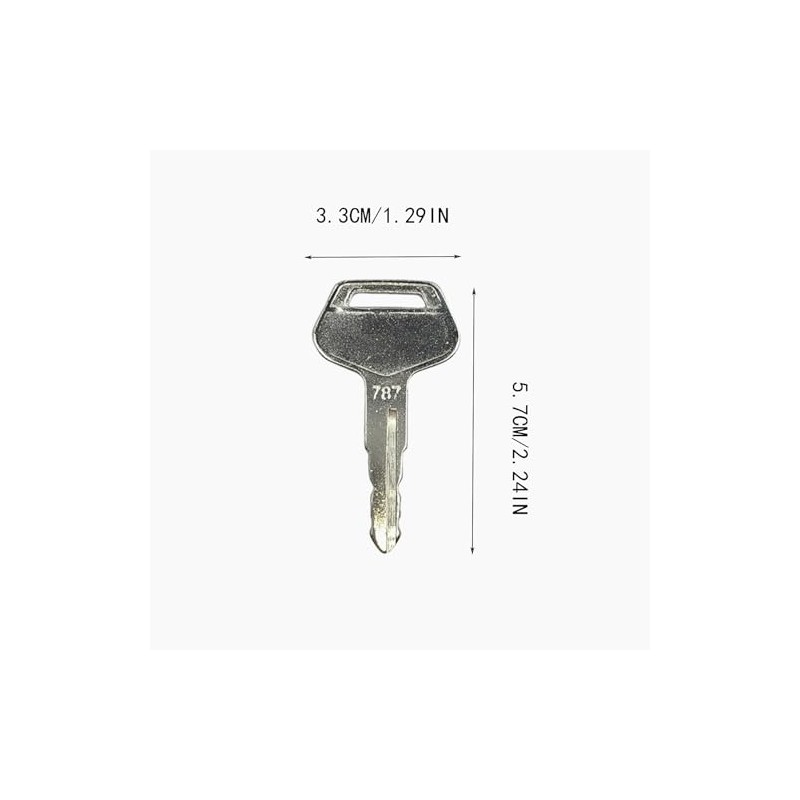 12PCS 787 Ignition Keys，Replaces OEM Part TR261434 Compatible with Komatsu