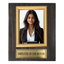 Employee Of the Month,Quarter or Year Award Plaque Honor Photo Frame.8x10 inchs Picture Plaque Holds a 4x6in Photo.Employee Appreciation Award