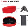 molshine Hard Shell Sunglasses Case,PU Leather Classic Large Glasses Case