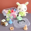 Fiazony Plastic Clear Mini Storage Box, Multi-Purpose Small Bin with