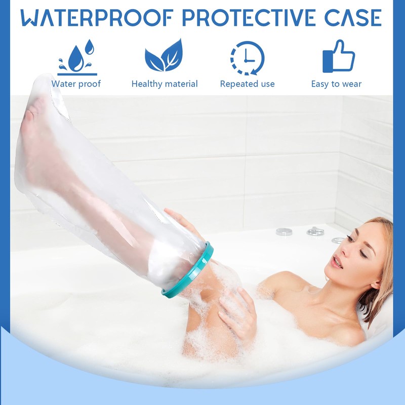 LURNODY Shower Protection Foot Non-Slip Waterproof Foot Cover for Shower,