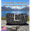 F&L CLASSIC Leather Braided Belts for Men - Mens Casual