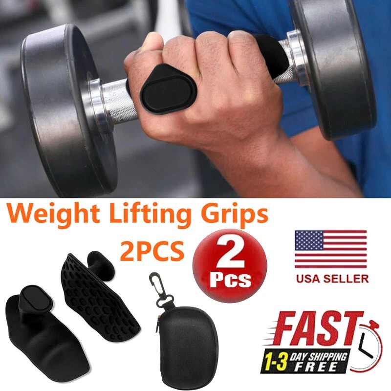 Unbranded Anti-Slip Workout Grips - Ergonomic Rubber Hand Protector Gloves