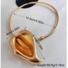 Doubnine Elegant White Calla Lily Choker Necklace, Gold Plated Collar