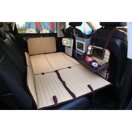 Heart Horse Non-Inflatable Car Mattress - Folding SUV Truck Back Seat Mattress for Travel, Camping and Large Dog Car Seat Cover (with Adjustable Bracket),Beige White